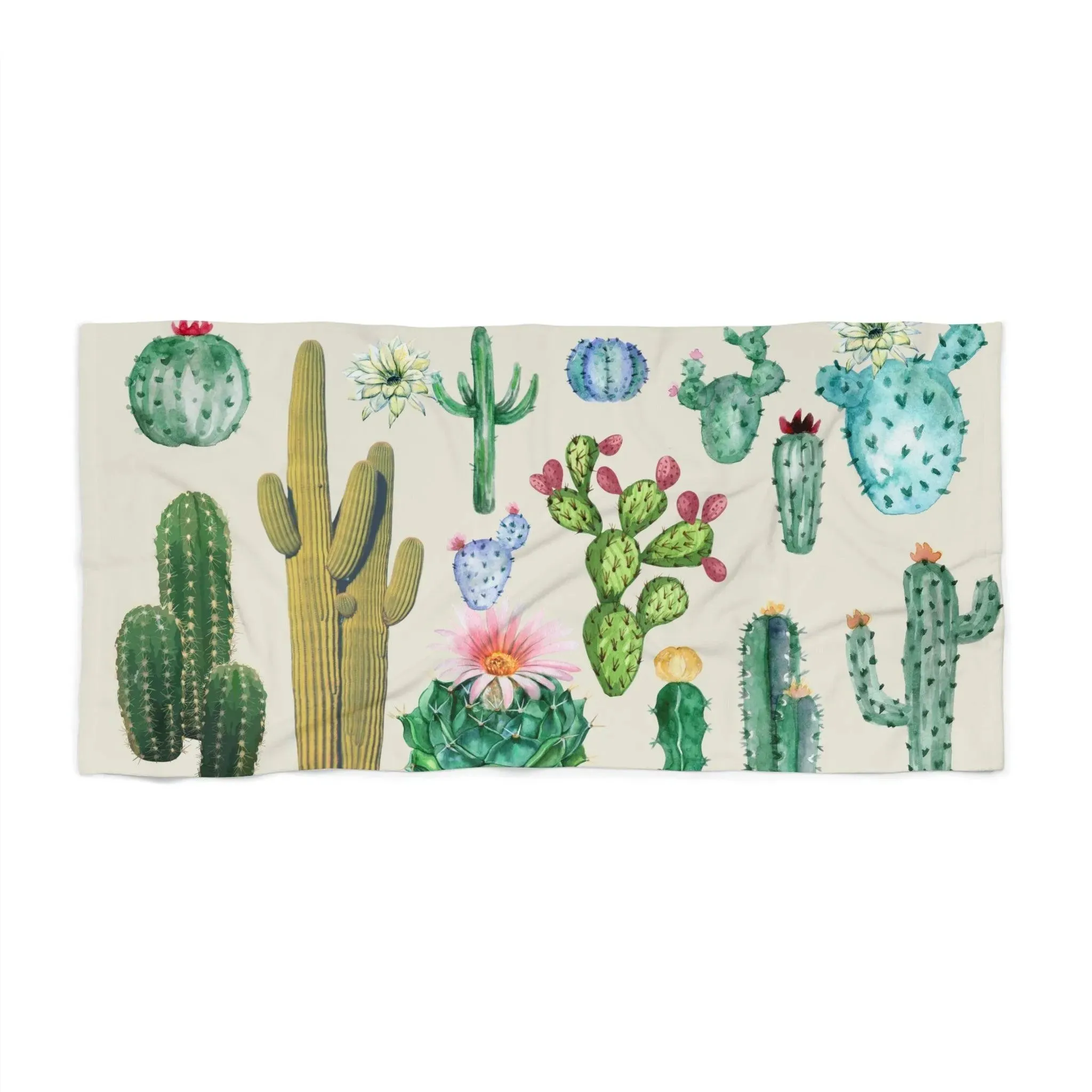 Cactus Family Vintage Inspired Beach Towel