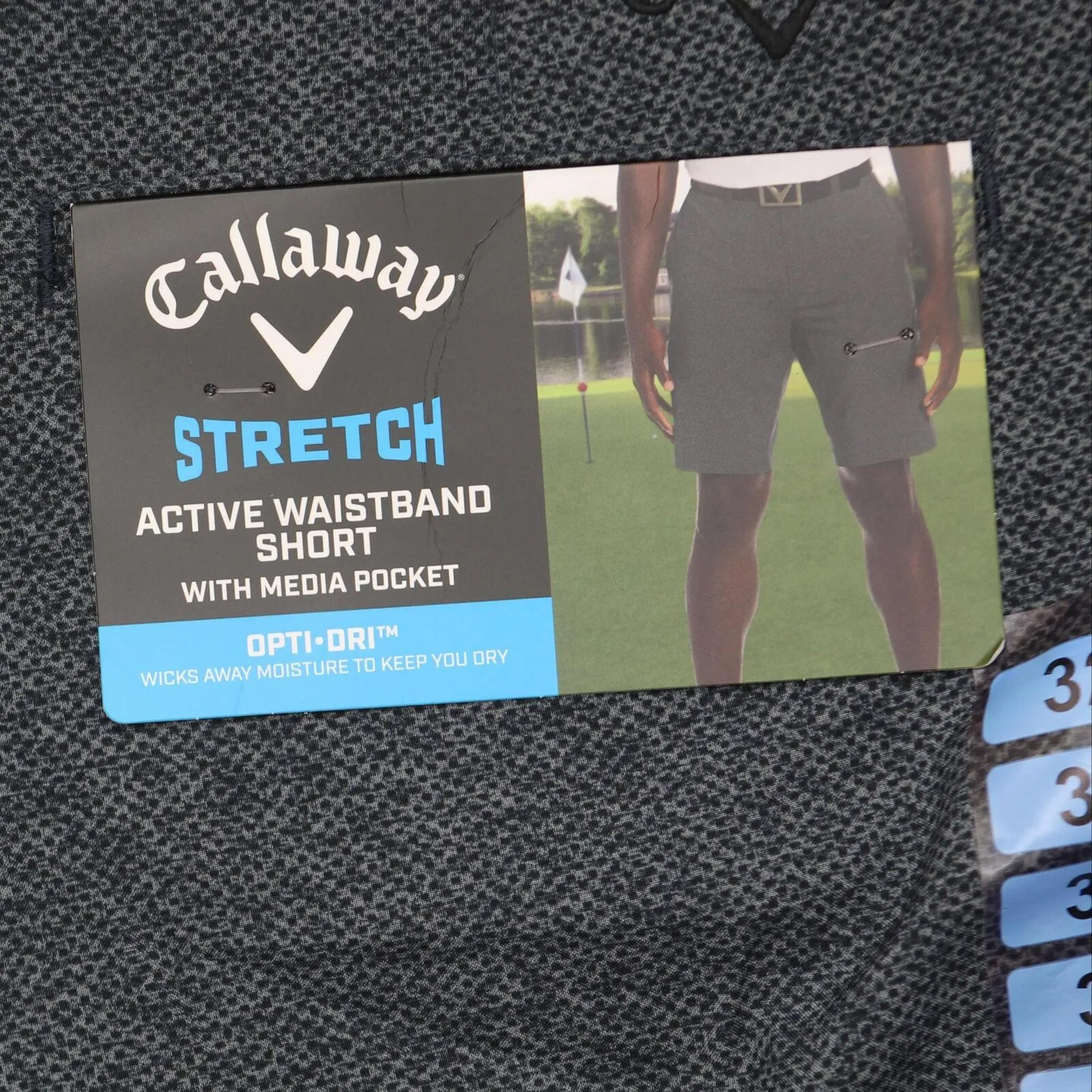 Callaway Men's Stretch Active Waistband Opti-Dri Golf Shorts CGBSC053