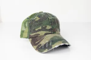 Camo Vintage Distressed Hat