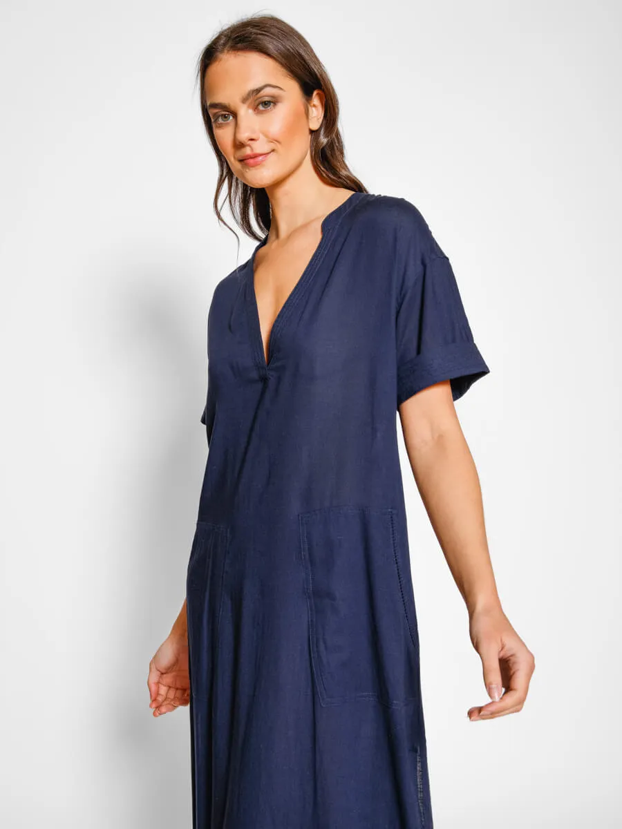 Capri Travel Dress In Navy