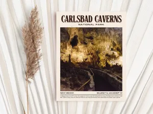 Carlsbad Caverns Vintage Wall Art, New Mexico, USA