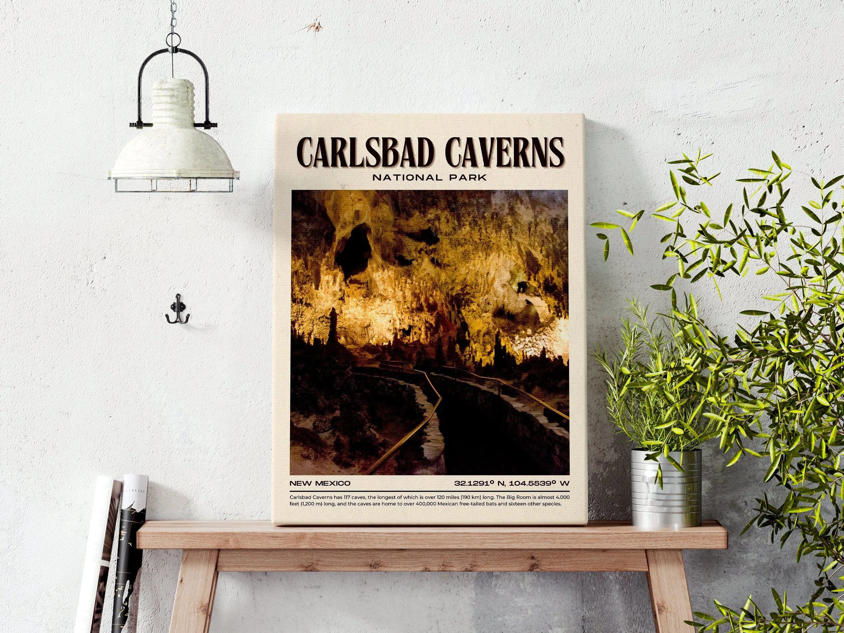 Carlsbad Caverns Vintage Wall Art, New Mexico, USA