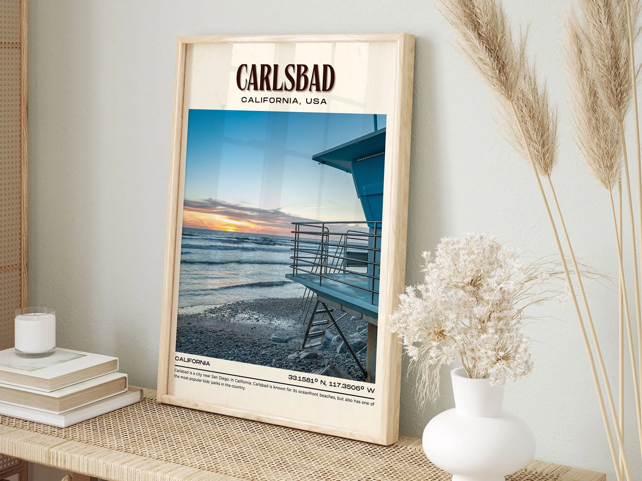 Carlsbad Vintage Wall Art, California, USA