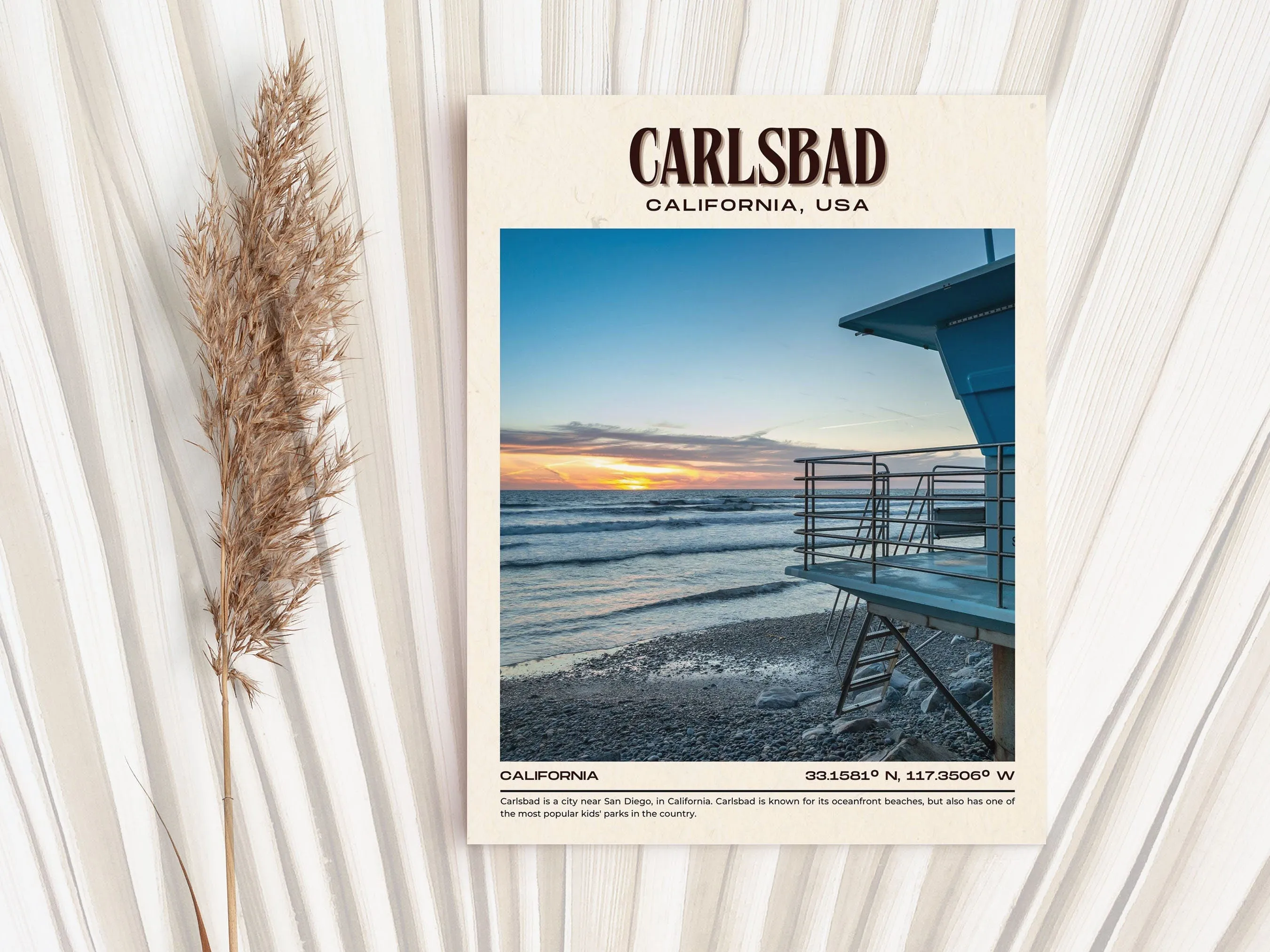 Carlsbad Vintage Wall Art, California, USA
