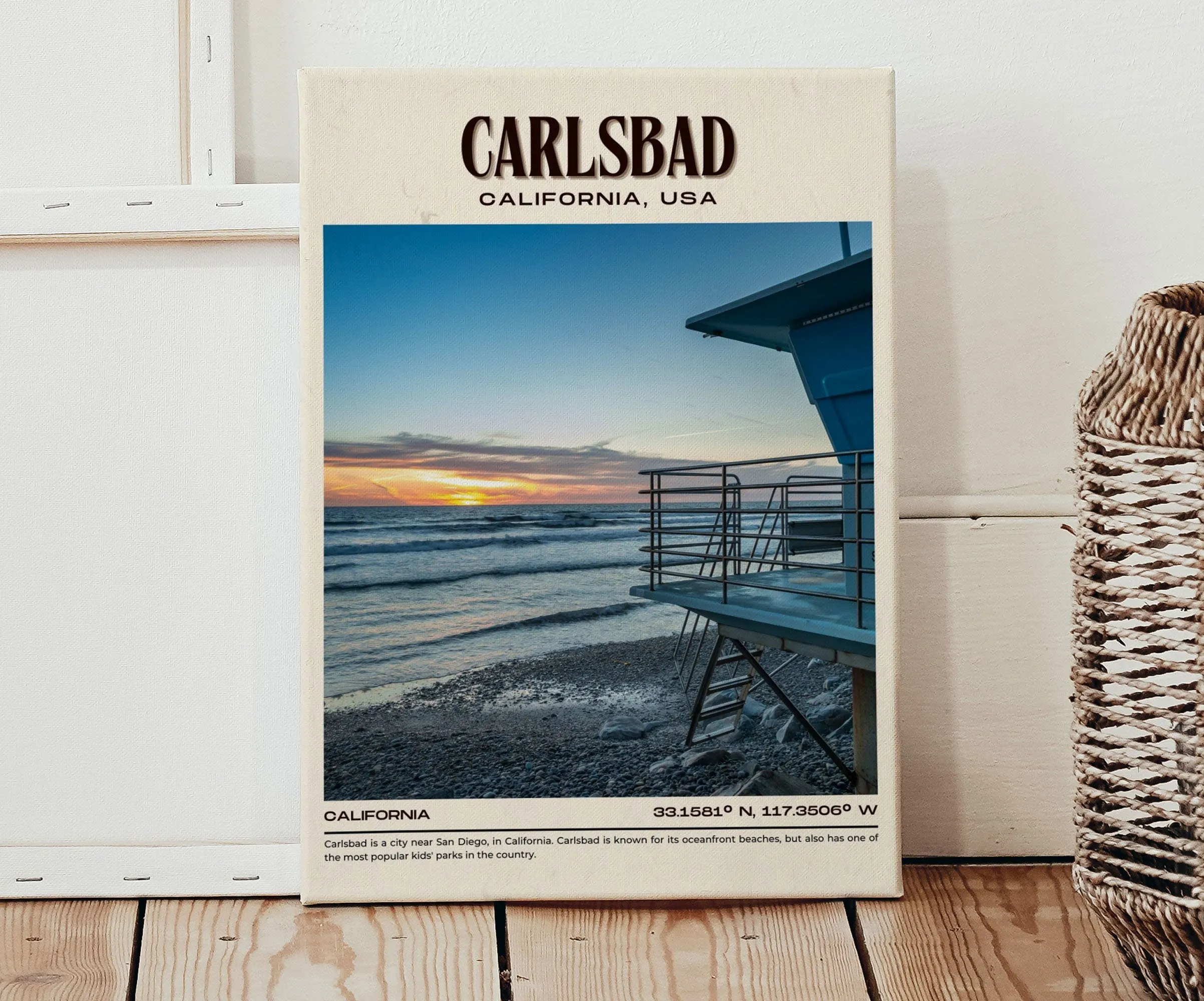 Carlsbad Vintage Wall Art, California, USA