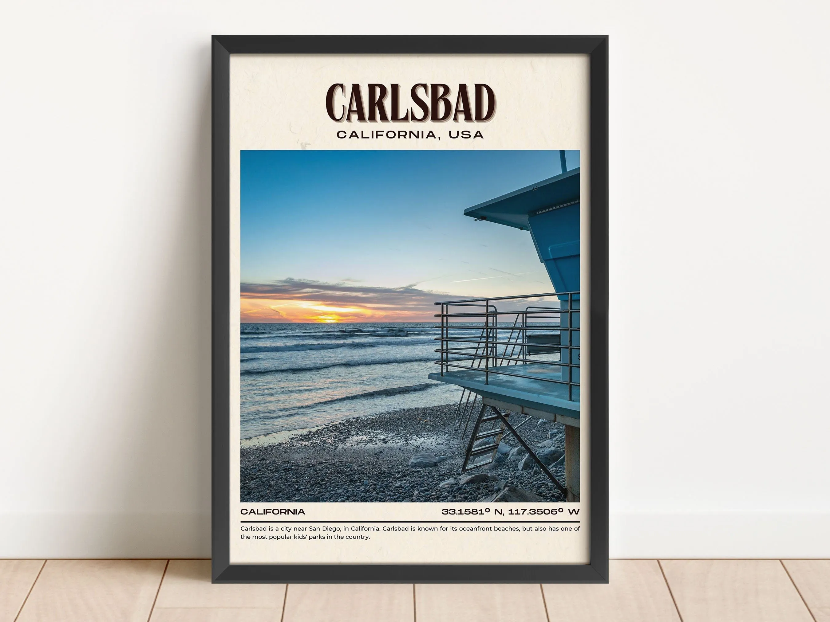 Carlsbad Vintage Wall Art, California, USA