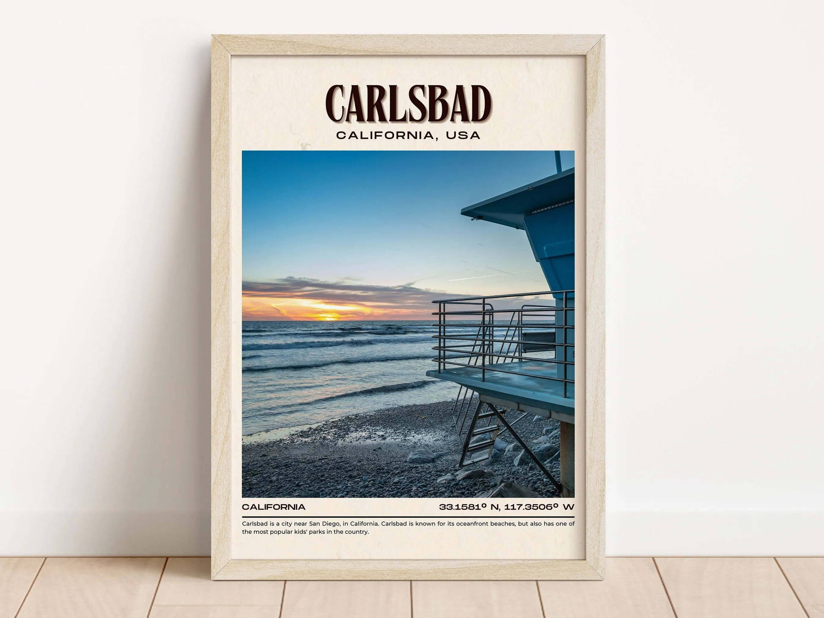 Carlsbad Vintage Wall Art, California, USA