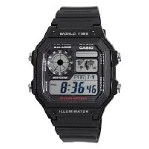 Casio Men's AE1200WH-1A World Time Multifunction Watch