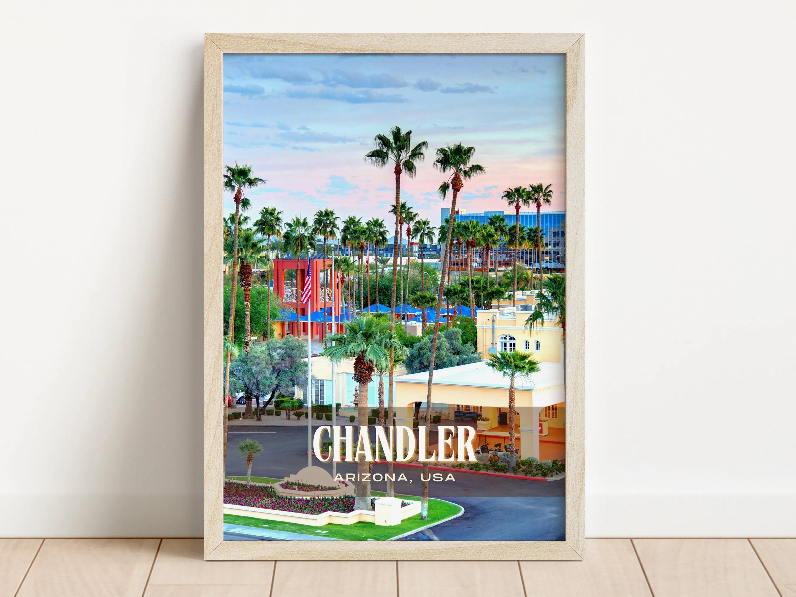 Chandler Retro Wall Art, Arizona, USA