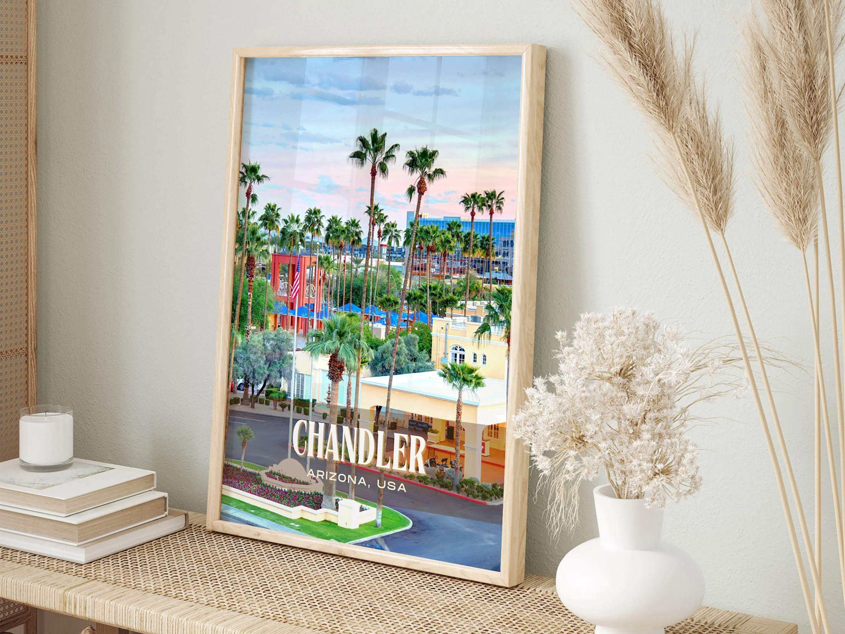 Chandler Retro Wall Art, Arizona, USA