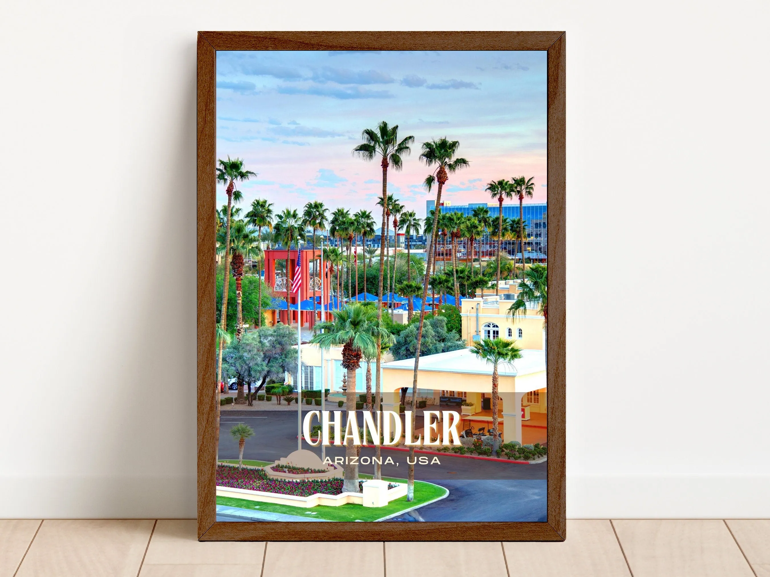 Chandler Retro Wall Art, Arizona, USA