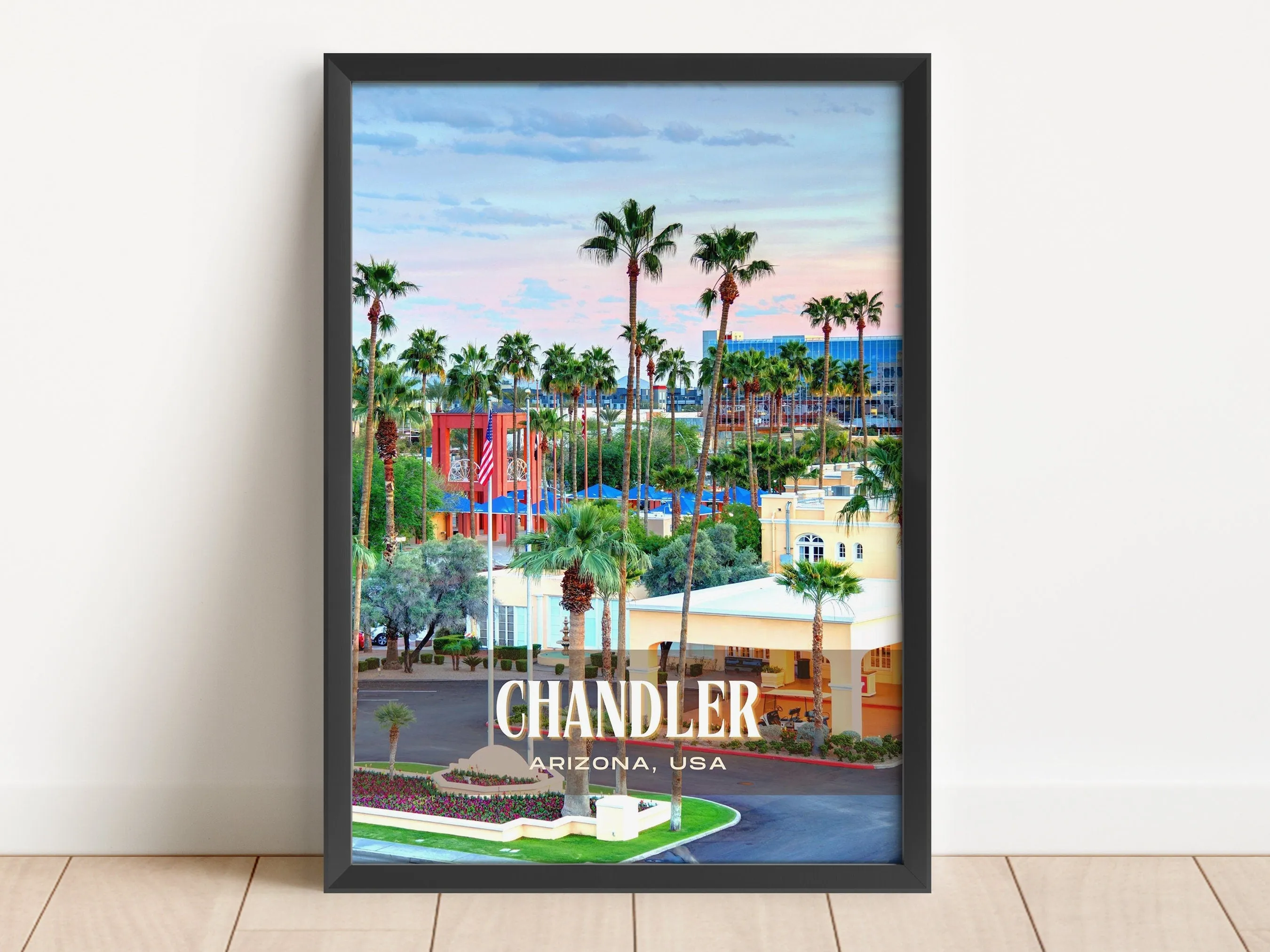 Chandler Retro Wall Art, Arizona, USA