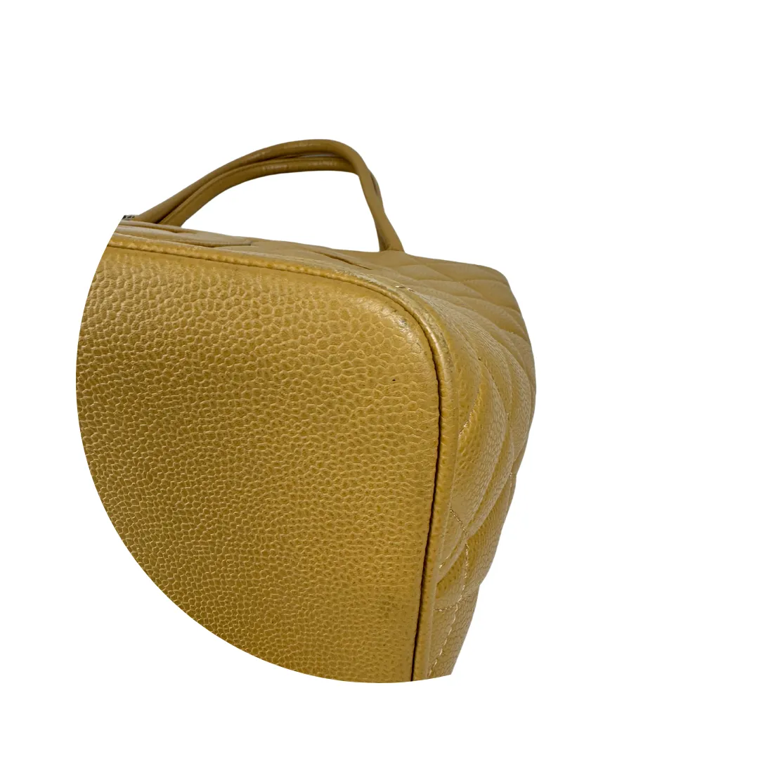Chanel Beige Caviar Medallion Tote