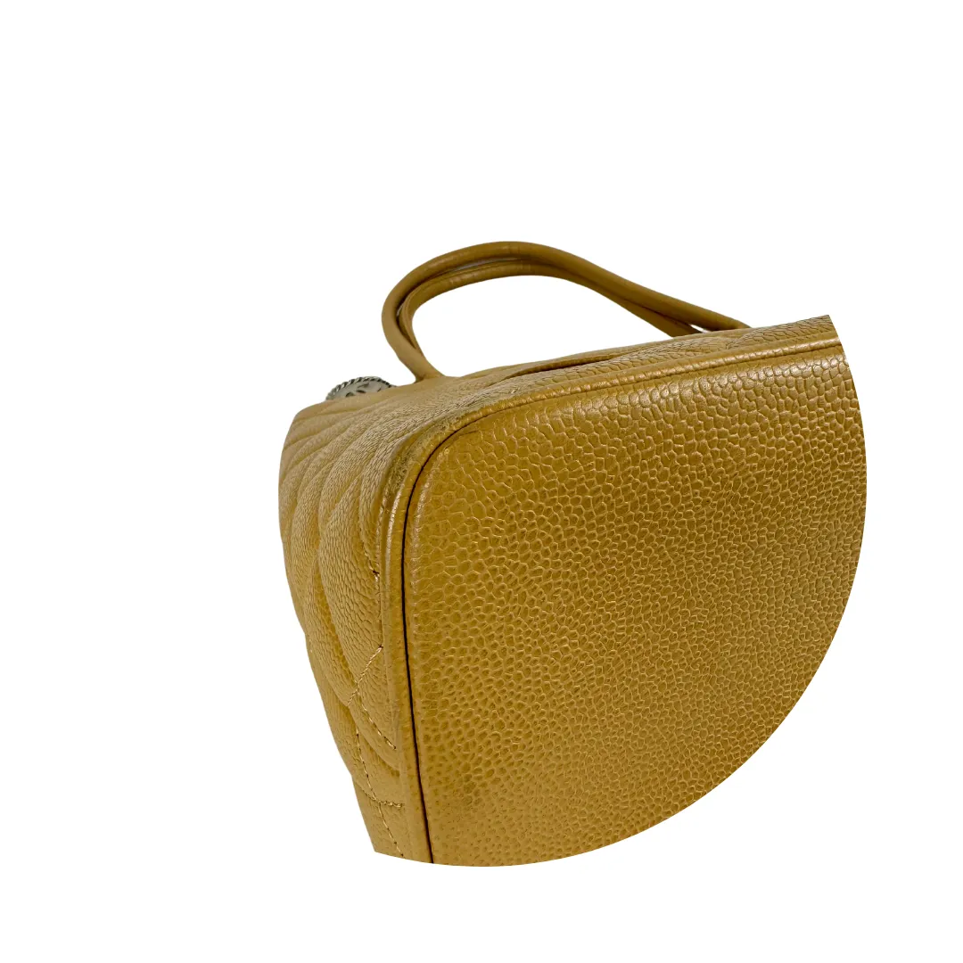 Chanel Beige Caviar Medallion Tote