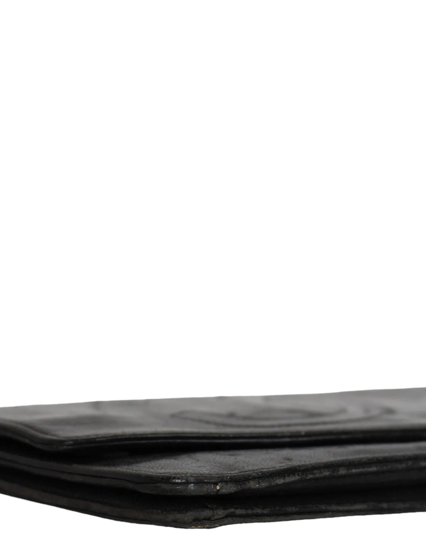 Chanel Vintage Black Wallet/Clutch AS-IS