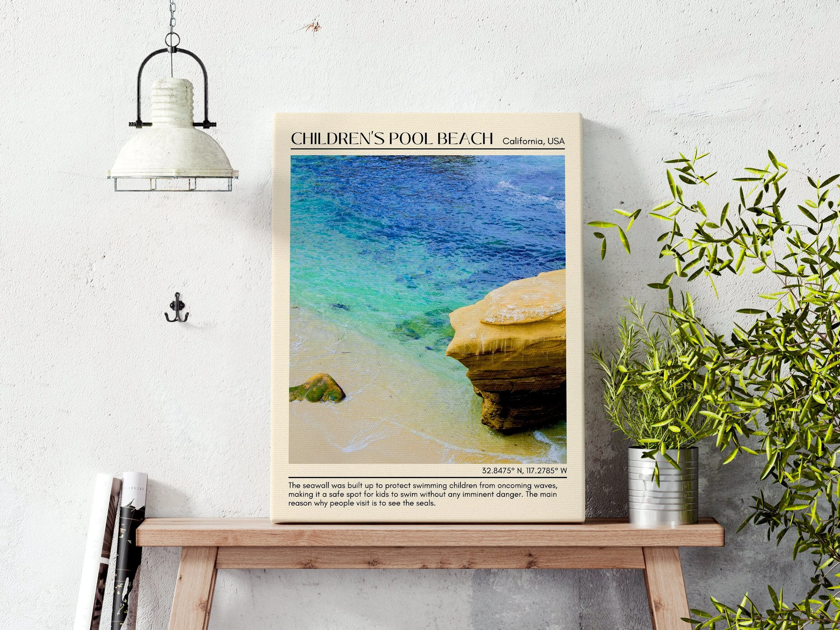 Children's Pool Beach Wall Art Canva, USA