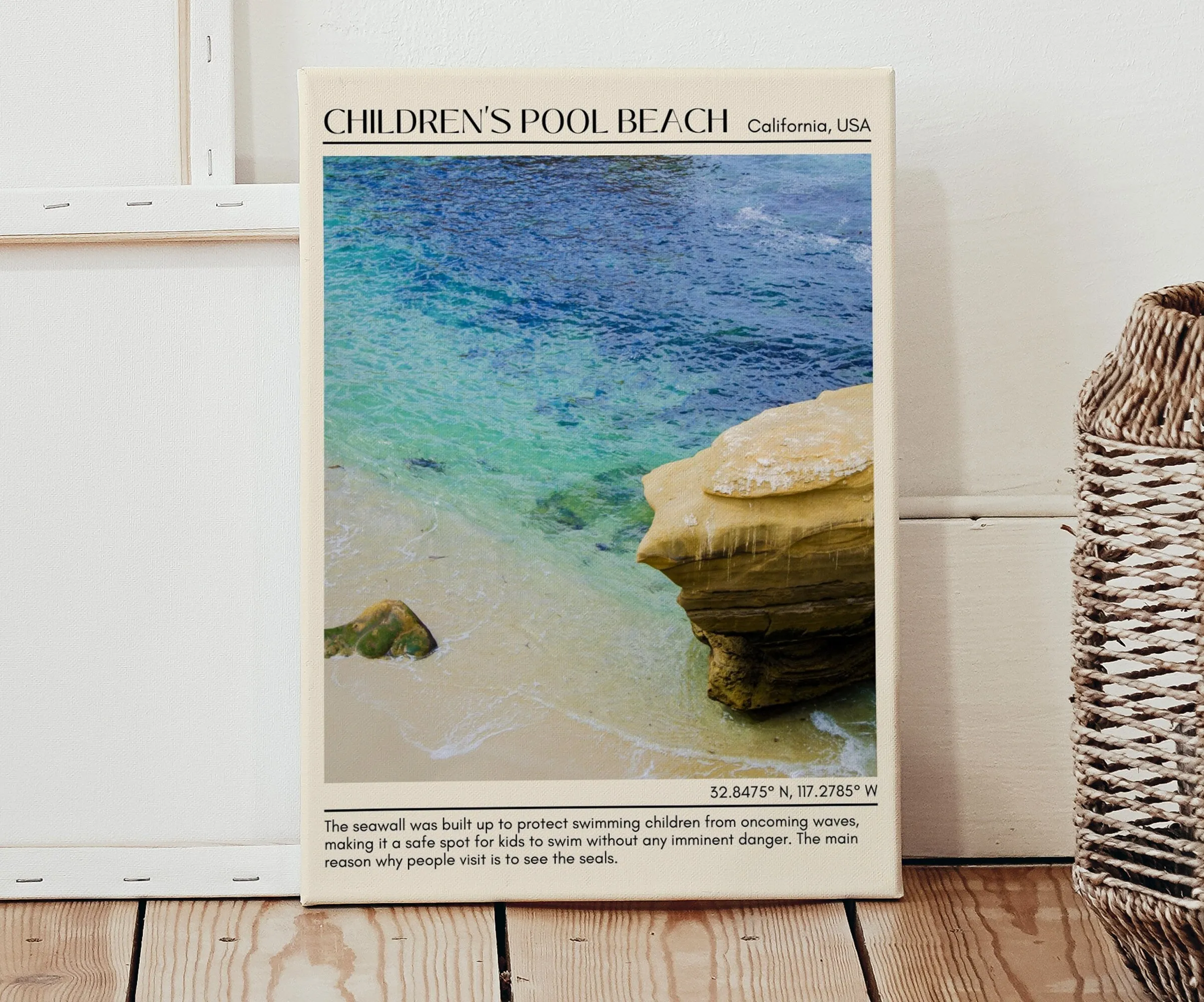 Children's Pool Beach Wall Art Canva, USA