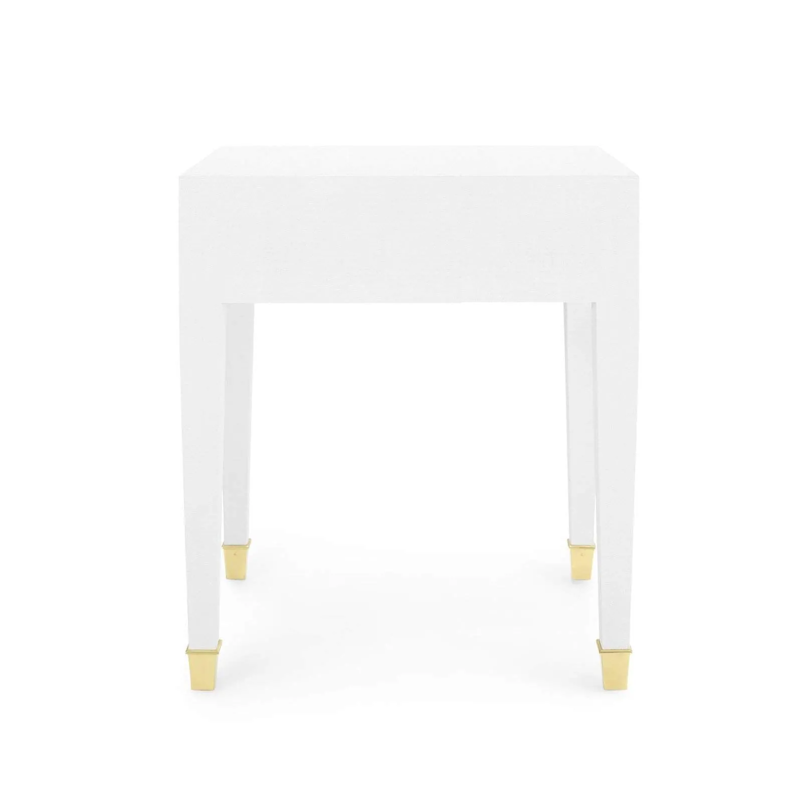 Claudette 1-Drawer Side Table / Cream, Brass