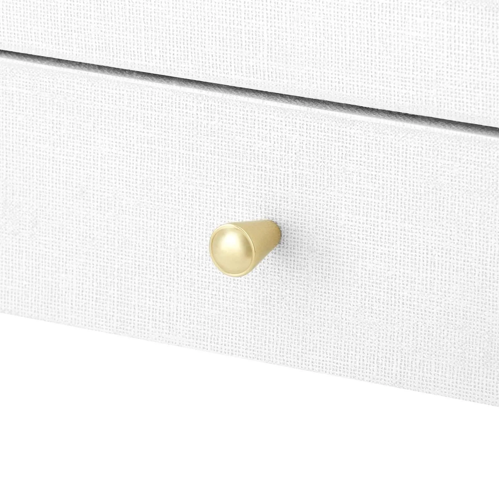 Claudette 1-Drawer Side Table / Cream, Brass