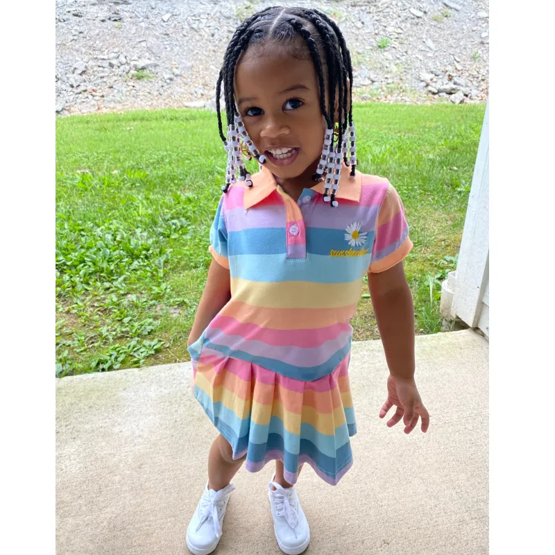 Colors and Stripes Polo Dress