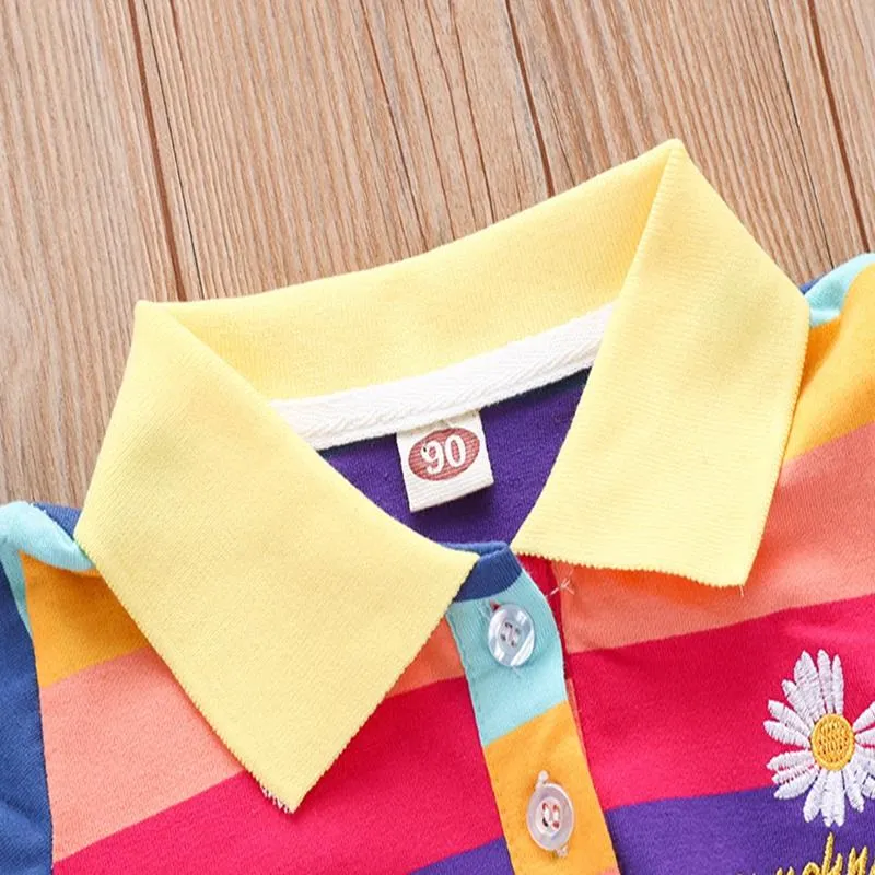 Colors and Stripes Polo Dress