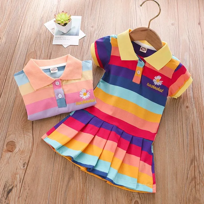 Colors and Stripes Polo Dress