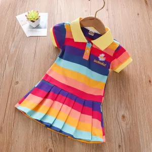 Colors and Stripes Polo Dress