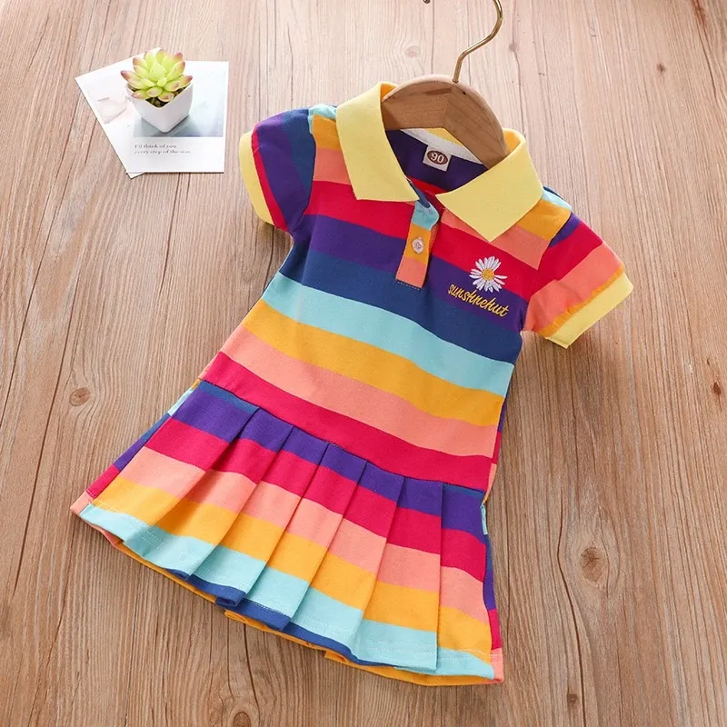 Colors and Stripes Polo Dress