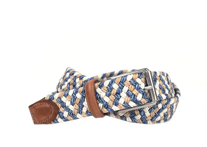 Como Braided Italian Linen Stretch Belt