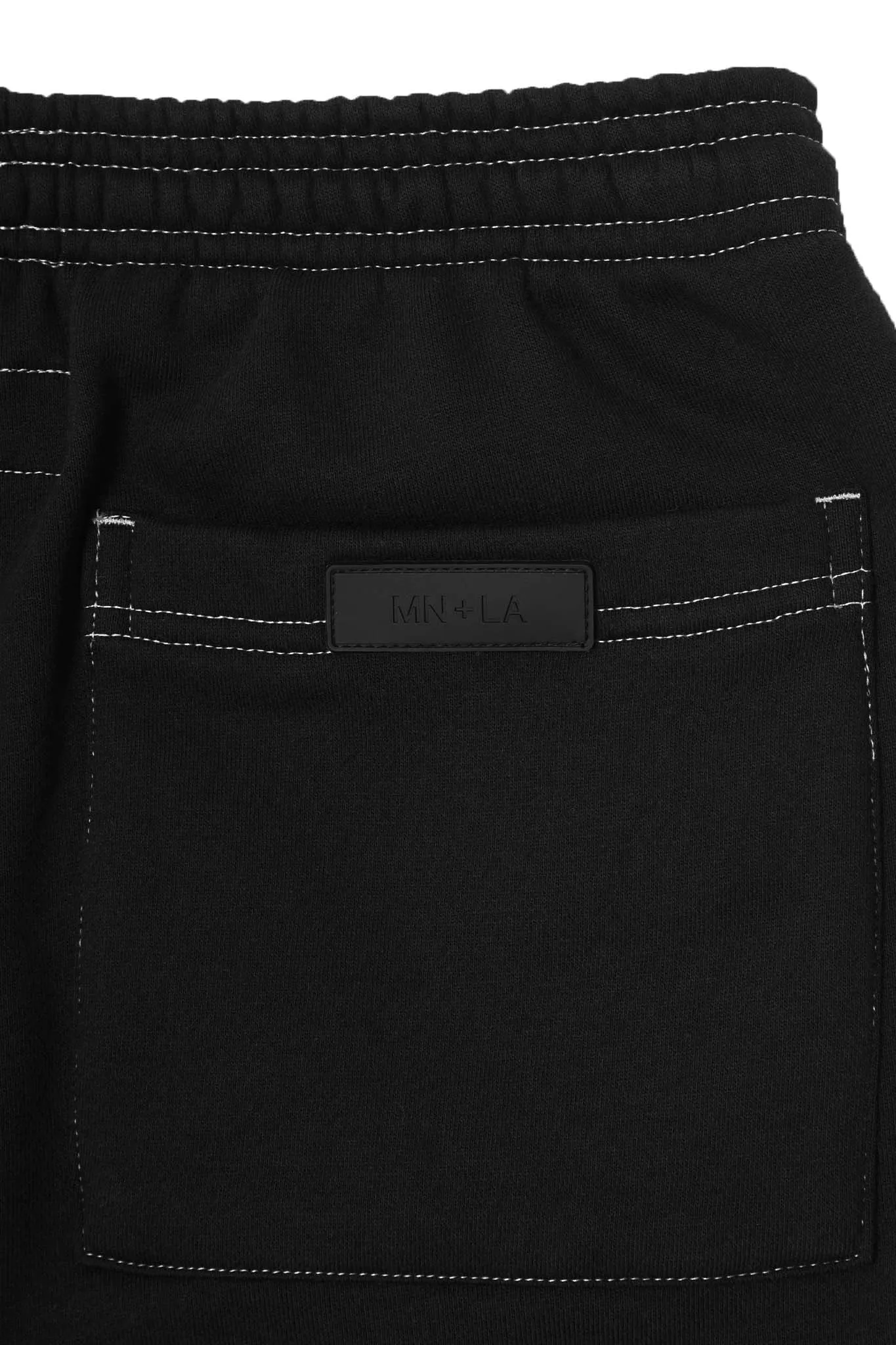 CONTRAST STITCH SWEATSHORT IN ANTHRACITE