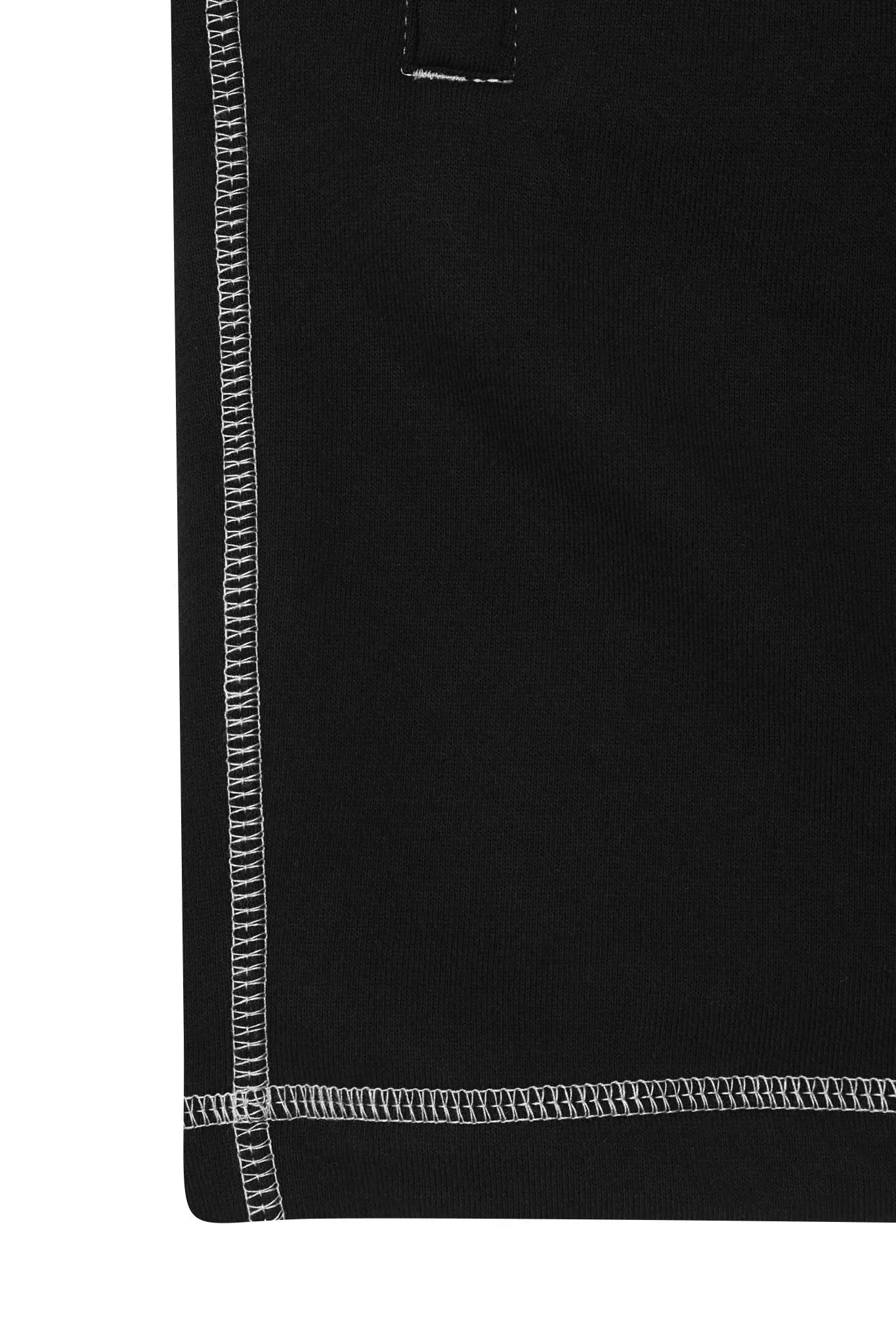 CONTRAST STITCH SWEATSHORT IN ANTHRACITE