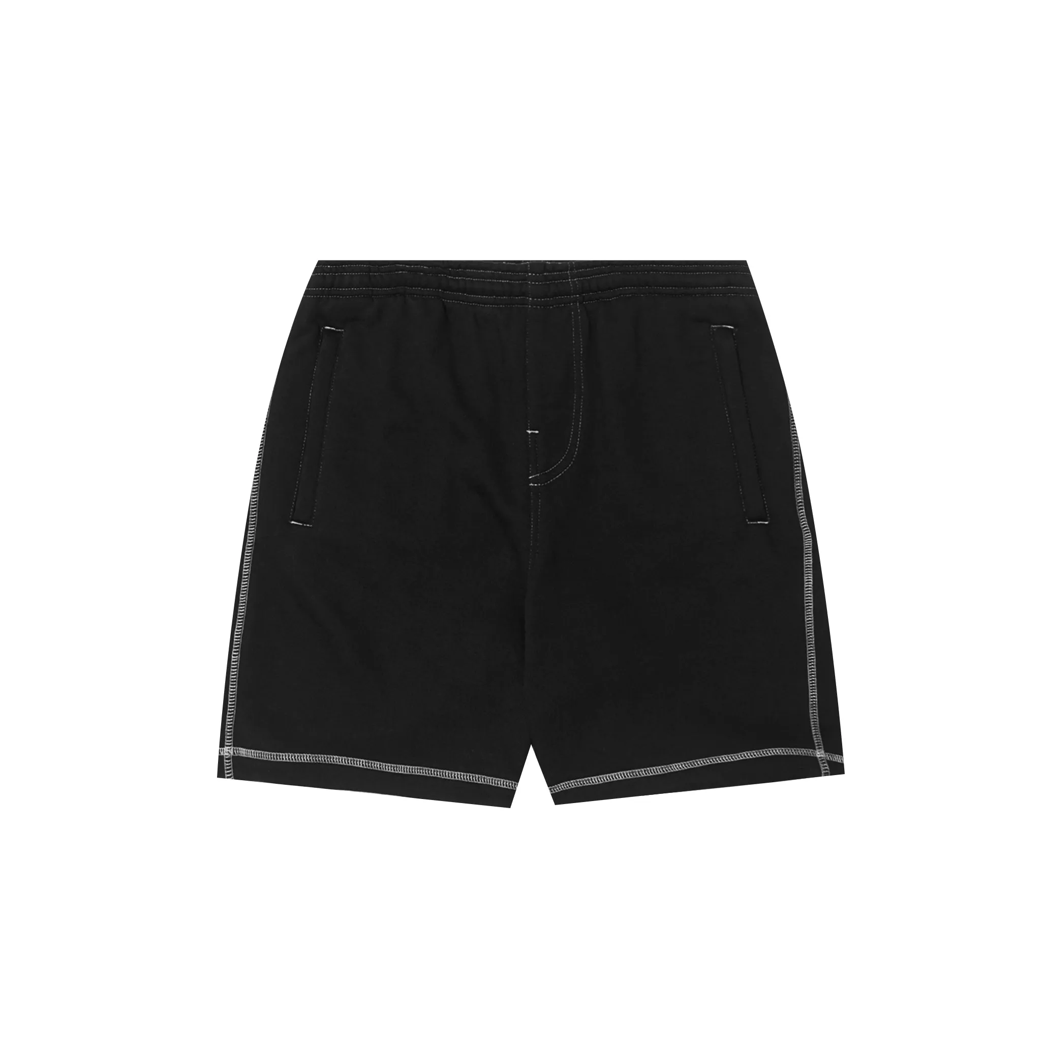 CONTRAST STITCH SWEATSHORT IN ANTHRACITE