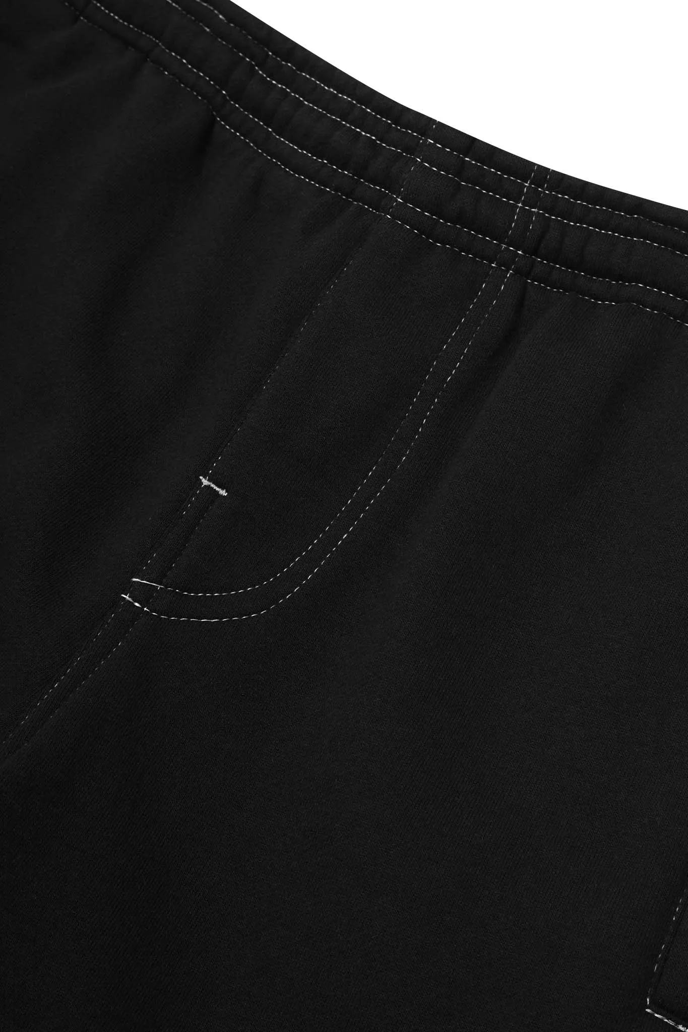 CONTRAST STITCH SWEATSHORT IN ANTHRACITE