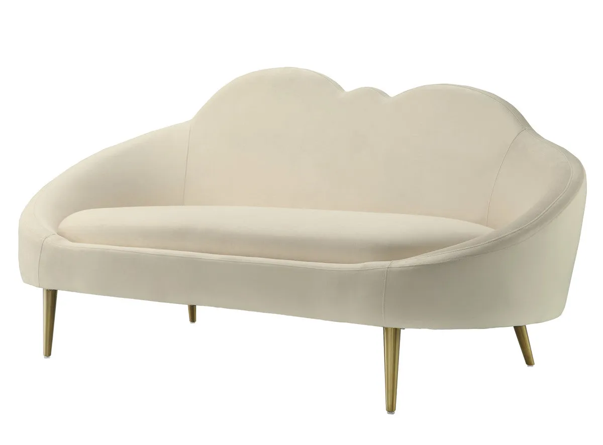 Cream Velvet Settee