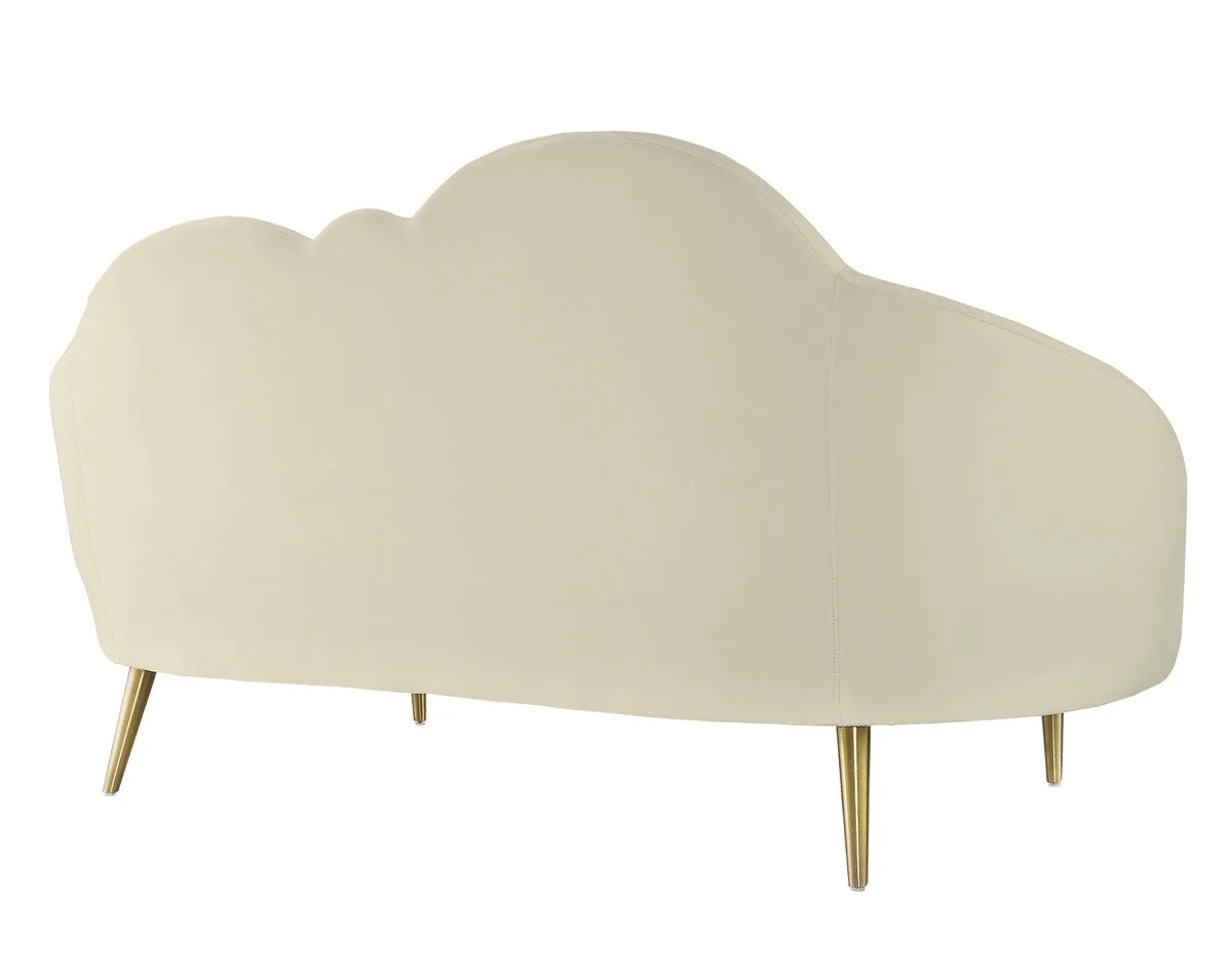 Cream Velvet Settee