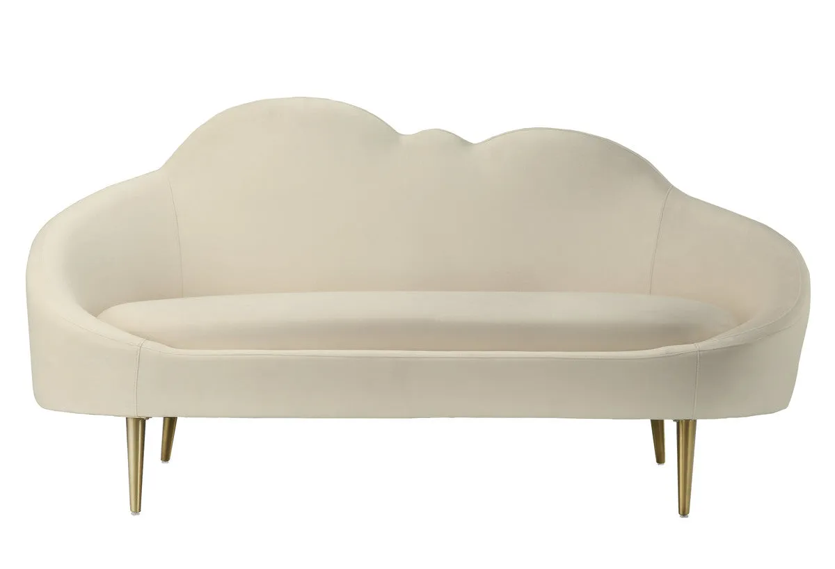 Cream Velvet Settee