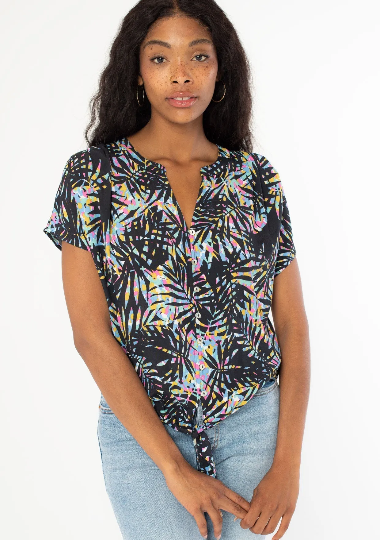 Daytrip Tie Front Top
