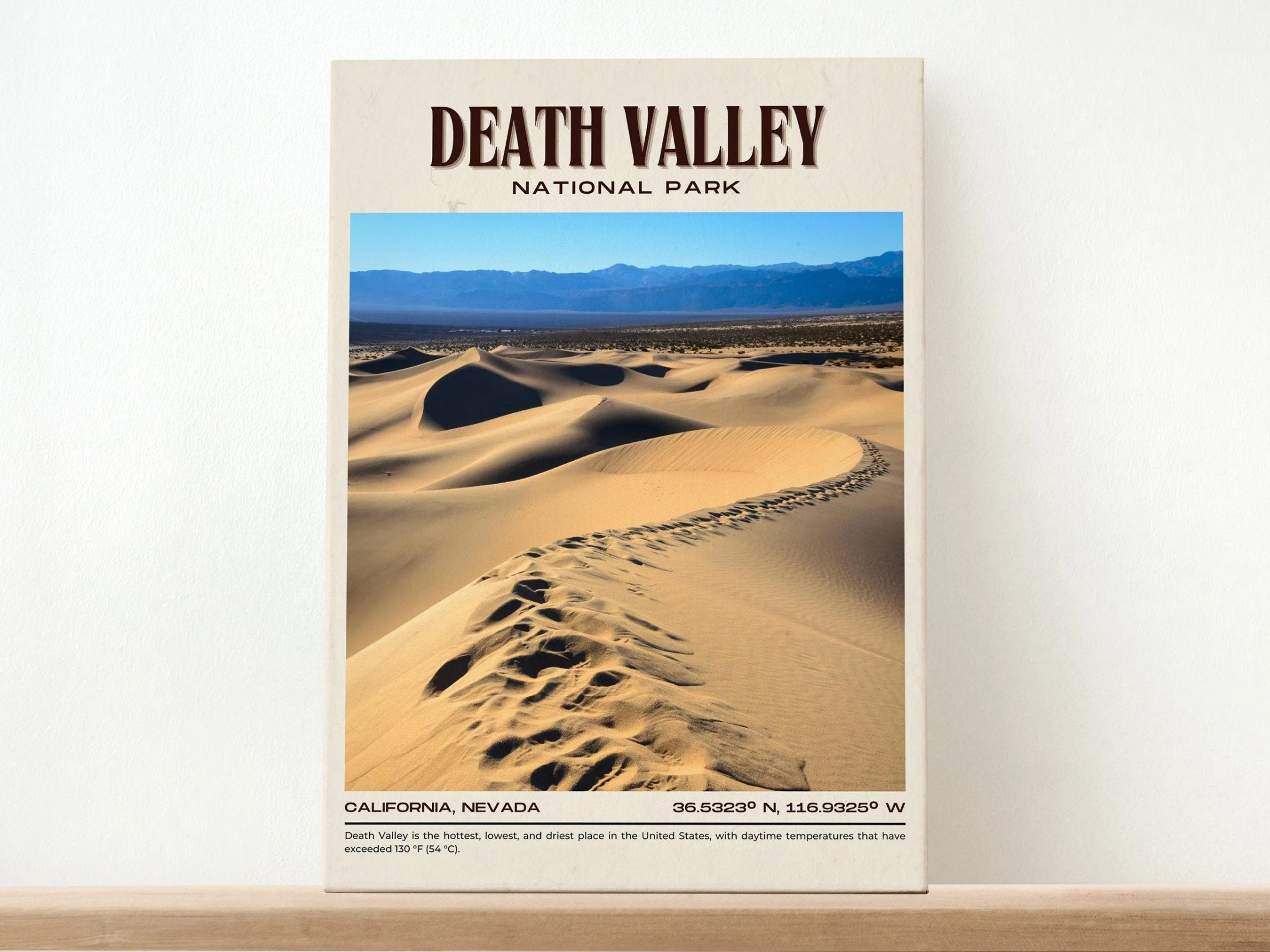 Death Valley National Park Vintage Wall Art, California, USA