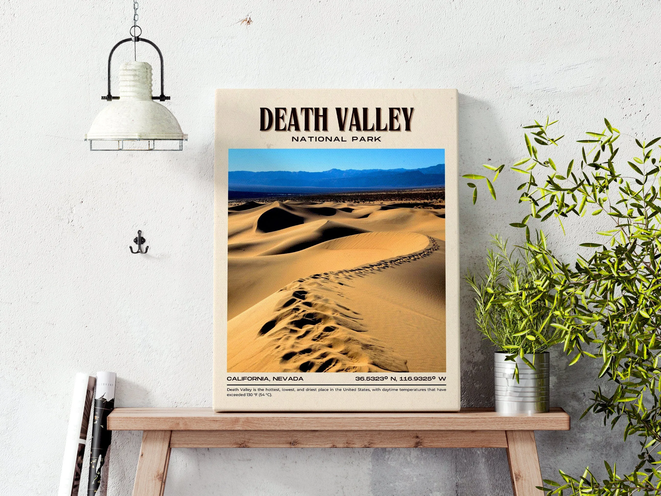 Death Valley National Park Vintage Wall Art, California, USA