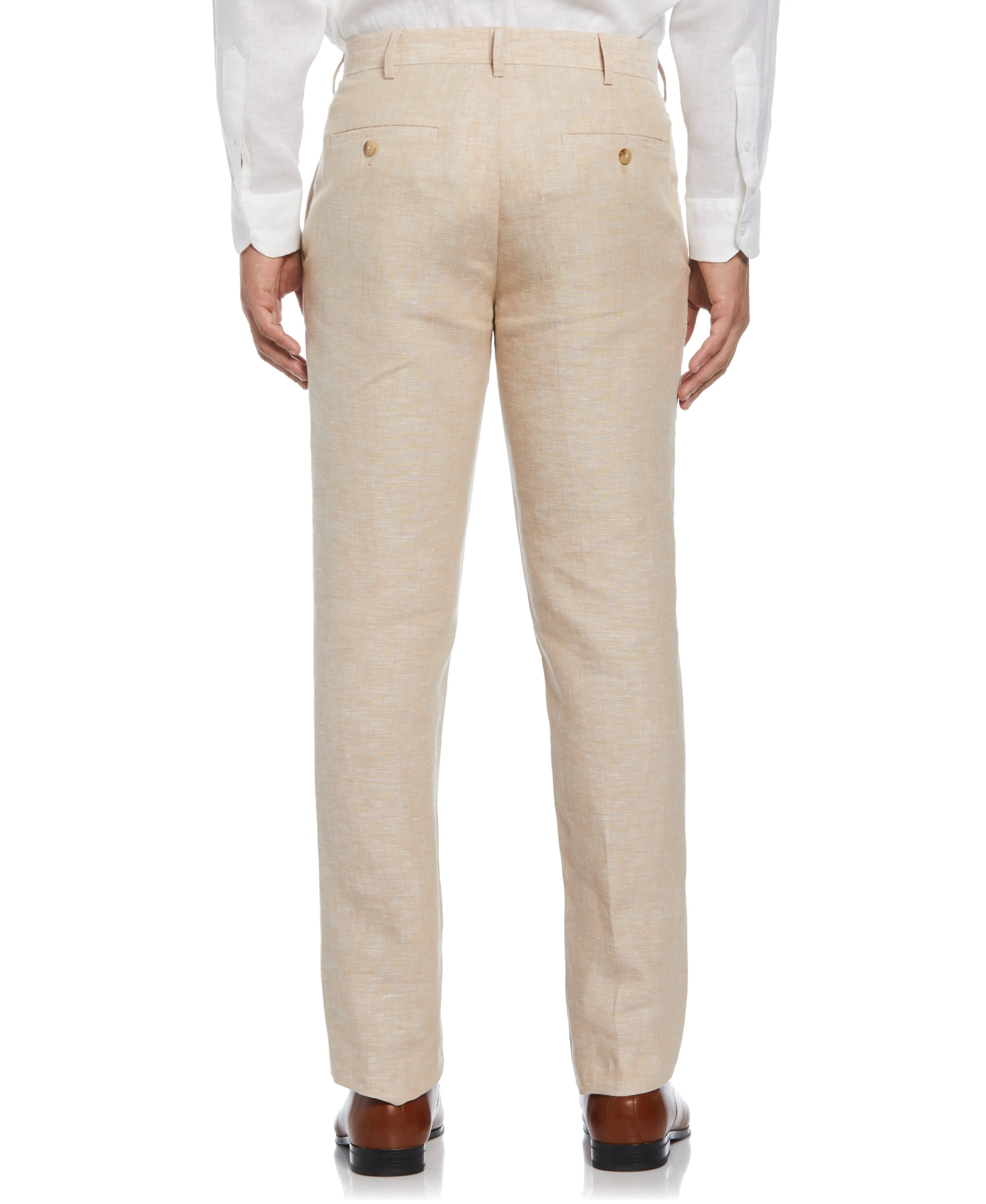 Delave Linen Flat Front Pant