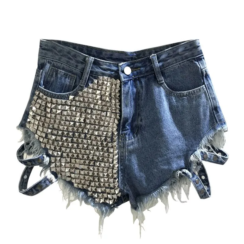 denim shorts women high waist loose jeans