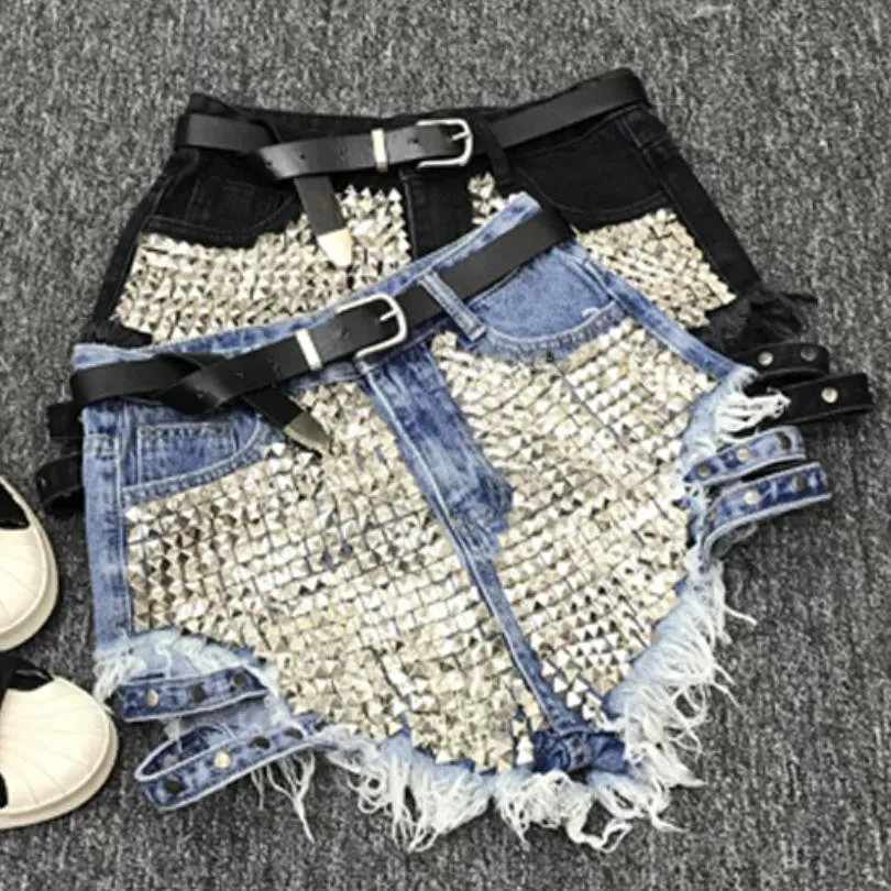 denim shorts women high waist loose jeans