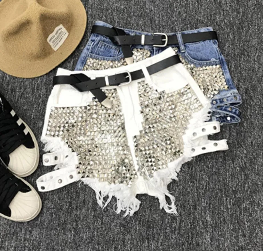 denim shorts women high waist loose jeans