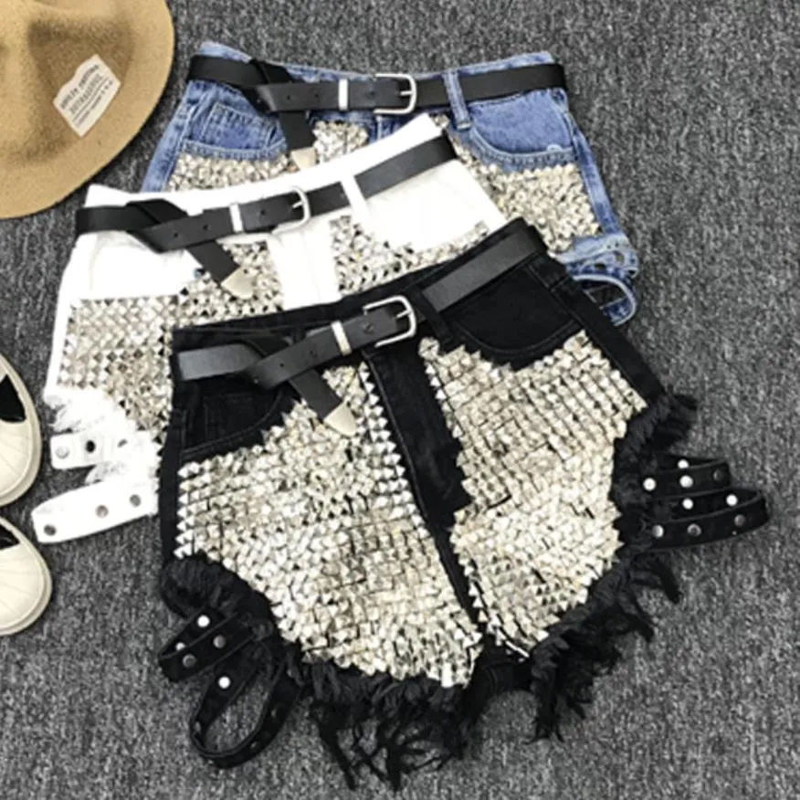 denim shorts women high waist loose jeans