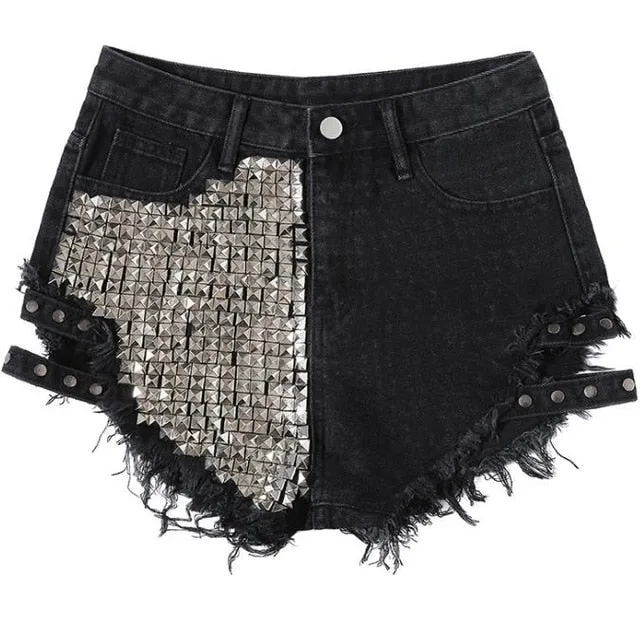 denim shorts women high waist loose jeans