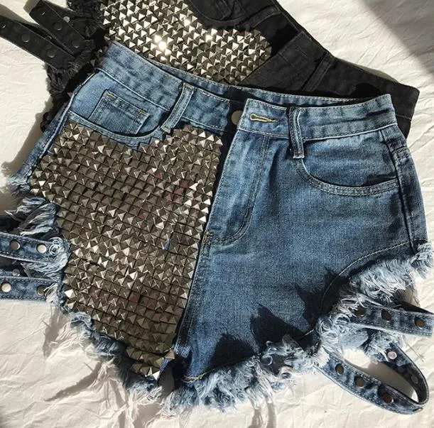 denim shorts women high waist loose jeans