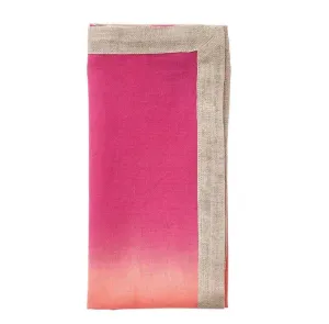 Dip Dye Fuchsia and Orange Napkin
