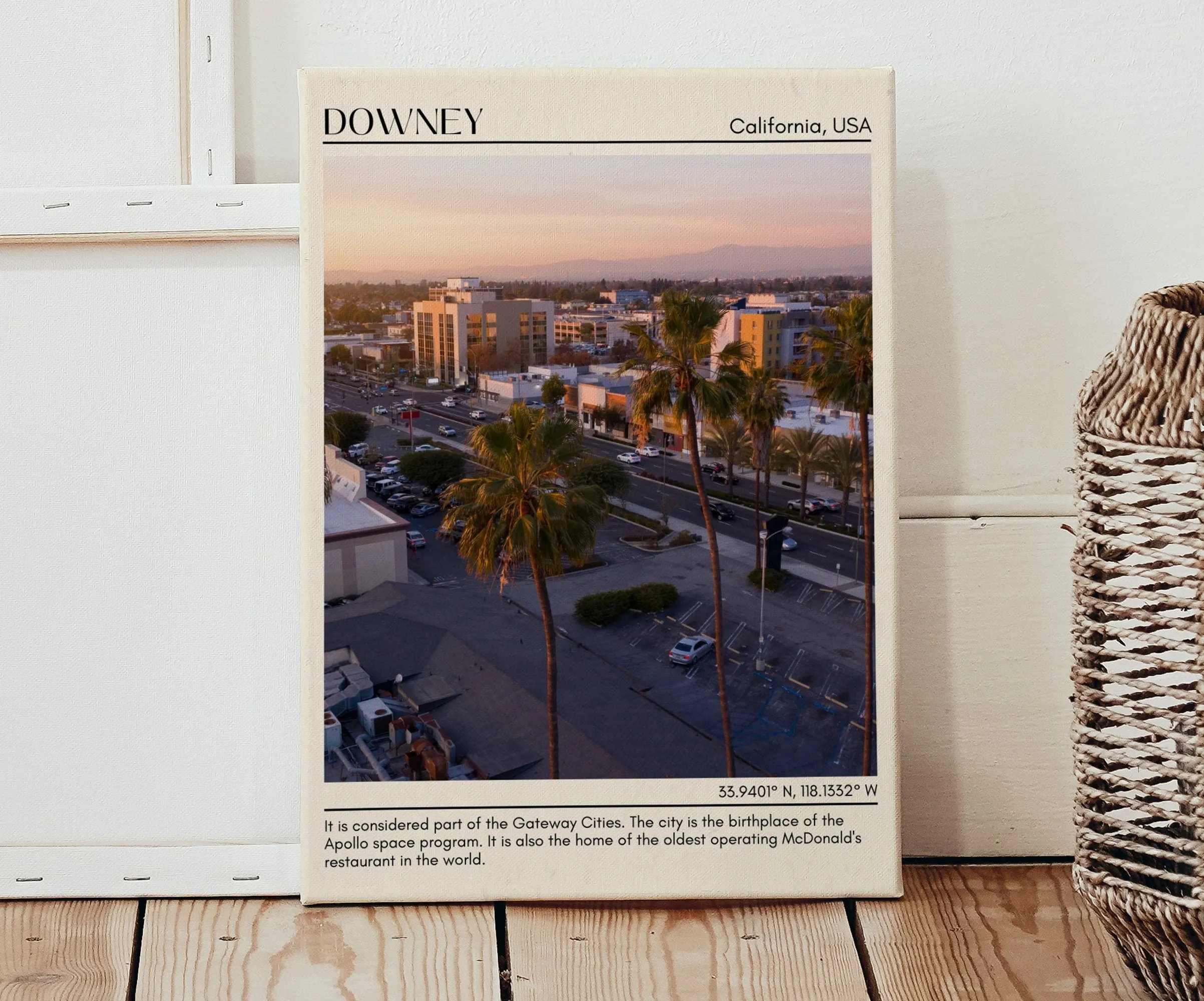 Downey Minimal Wall Art, California, USA