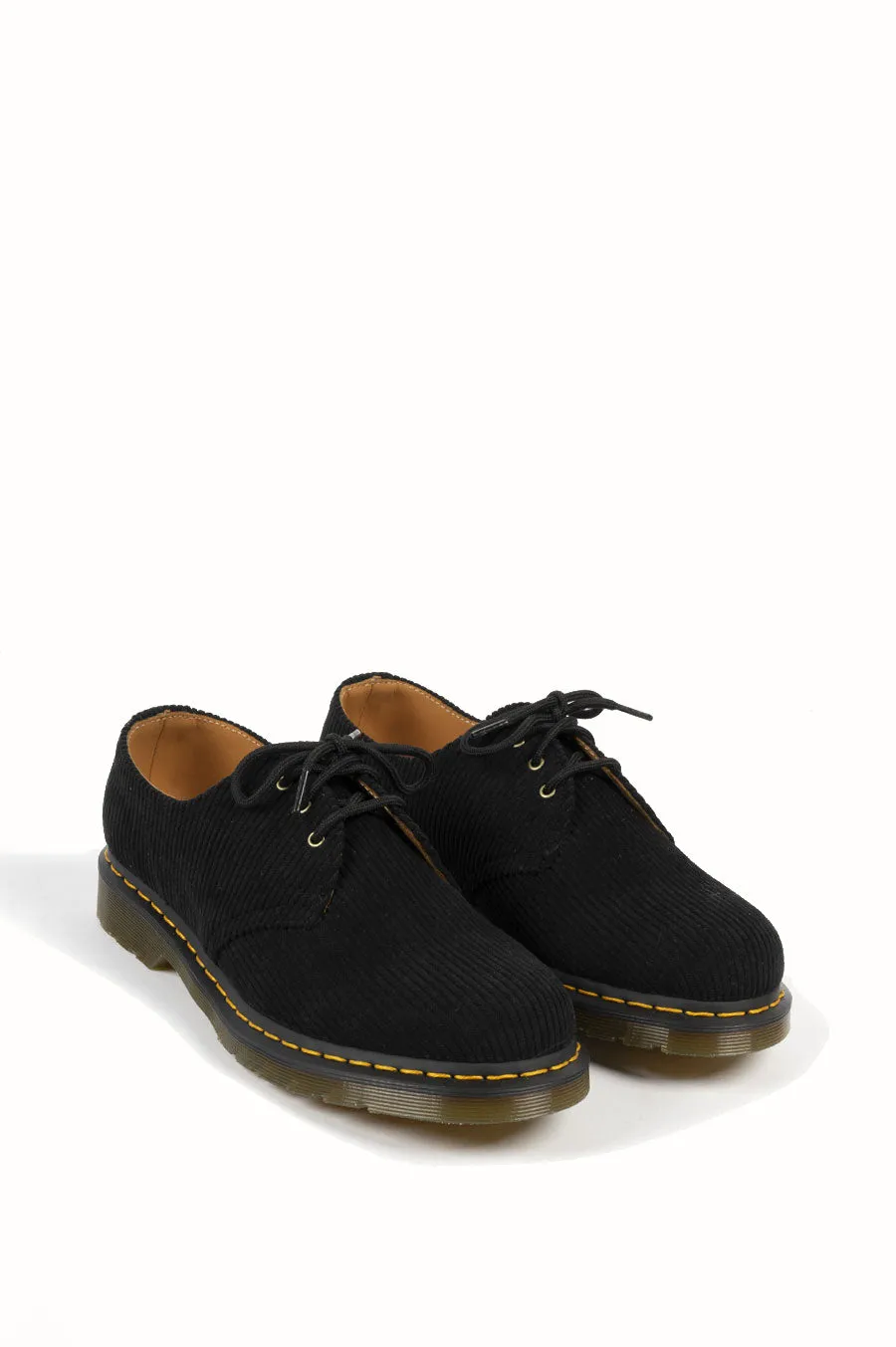 DR MARTENS 1461 BLACK DUCHESS CORDUROY