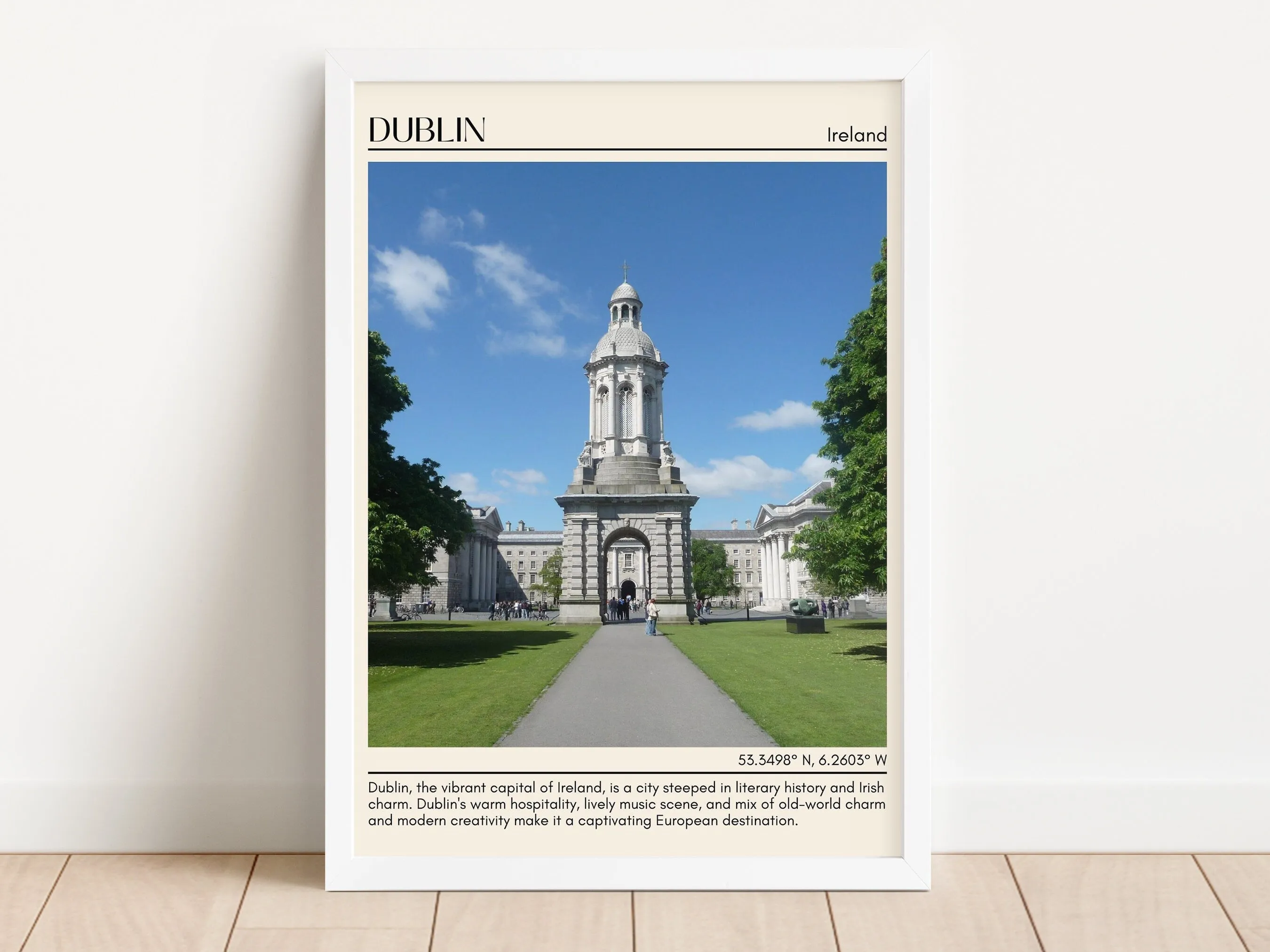 Dublin Minimal Wall Art, Ireland